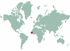 Ghana Town in world map